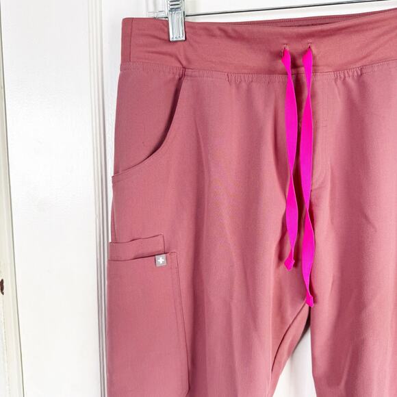 FIGS Kade Cargo Scrub Trousers Pants Hot Pink Drawstring Technical Collection MP - Picture 2 of 11